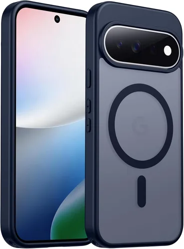 Vista 31 de SPIDERCASE Funda magnética para Google Pixel 9A, protección contra caídas de grado militar, delgada, translúcida, mate, a prueba de golpes