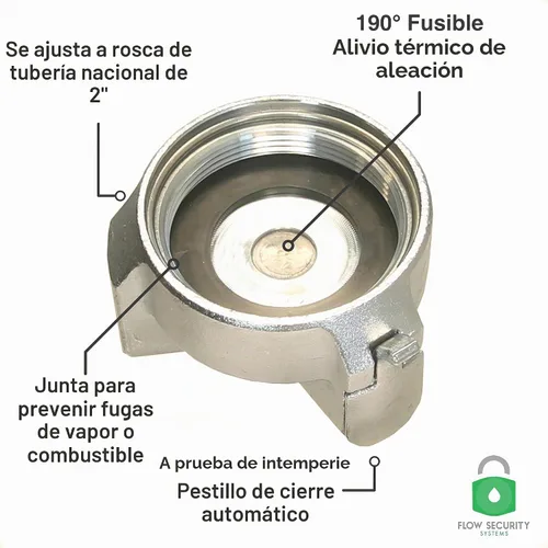 Vista 6 de La tapa de bloqueo sin ventilación Flow Security Systems para aceite de calefacción, refrigeradores, transferencia y tanques de combustible