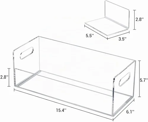 Vista 5 de MyGift 2 soportes de CD de acrílico transparente, caja de almacenamiento
