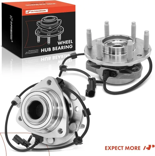 Vista 9 de A-Premium 2 x Rodamientos de Rueda Delantera y Conjunto de Cubo con ABS y 6-Lug Compatible con Chevy GMC Buick - 2002-2009 - SSR, Trailblazer (EXT)