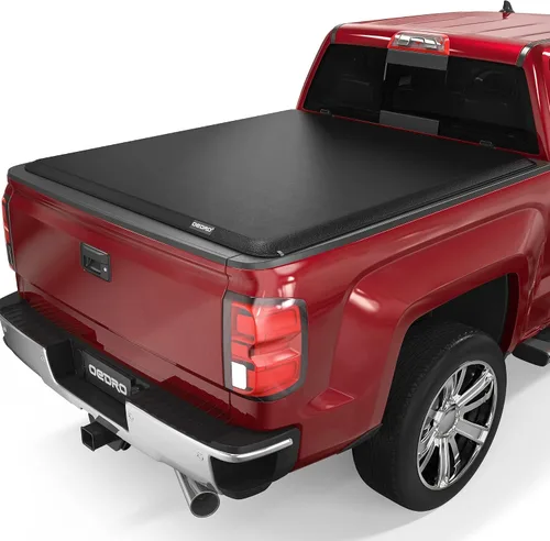 Vista 25 de OEDRO FRP Cubierta Tonneau Rígida de Triple Pliegue Compatible con Chevy Silverado 1500 y GMC Sierra 1500 2007-2013 Nuevo Estilo de Carrocería Cama