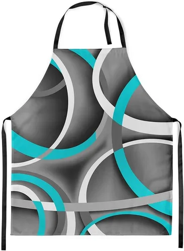 Vista 25 de Castle Fairy Delantal de cocina geométrico en espiral, moderno delantal impermeable con rayas simples para adultos (sin bolsillo), 31 x 26 pulgadas
