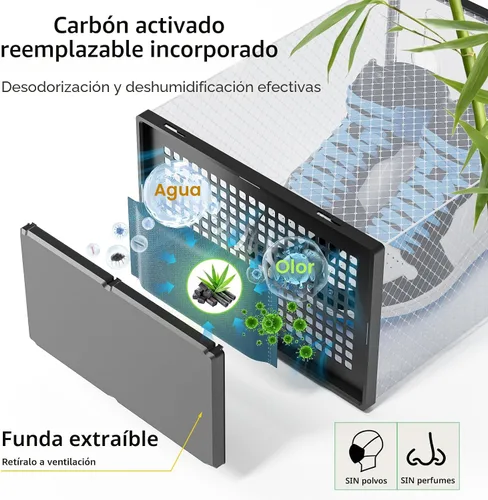 Vista 2 de Kuject - Cajas de almacenamiento de zapatos extragrandes con paquetes de carbón activado para armario 12 Pack, Odor Absorber, Stackable, Fits Men
