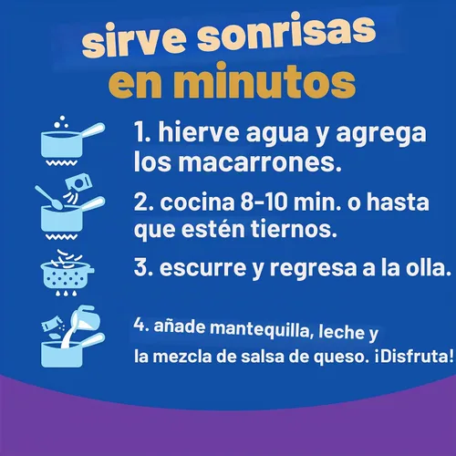 Vista 7 de Cena Kraft para macarrones con queso, sabor cheddar blanco, 7.3 onzas