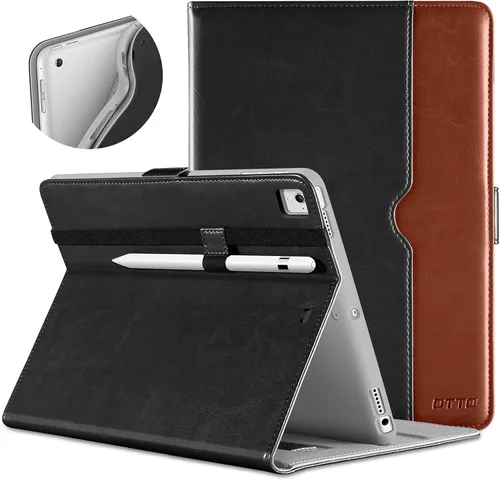 Vista 29 de DTTO para iPad de 9.7 pulgadas 5ª/6ª generación 2018/2017, funda con soporte para Apple Pencil, funda de cuero premium tipo folio con soporte