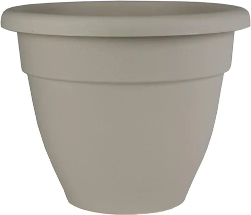 Vista 33 de The HC Companies, Caribbean - Maceta de plástico y ligera de 6 pulgadas para interiores y exteriores, maceta para hierbas y flores, color negro
