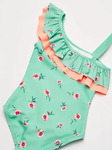 Vista 5 de Kanu Surf Traje de baño de 1 pieza con volantes florales Morgan para niña