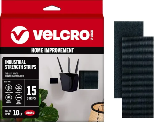 Vista 11 de VELCRO Brand - Resistencia industrial Uso en interiores y exteriores Potencia de sujeción superior en superficies lisas Tamaño 4 pies x 2