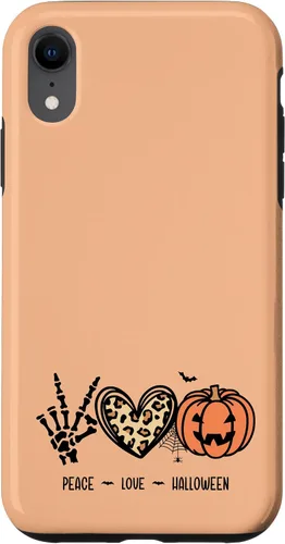 Vista 8 de Funda para iPhone 13 Pro Max Peace Love Halloween Murciélagos Arañas Calabaza Leopardo Corazón
