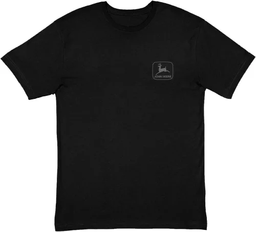 Vista 2 de John Deere Camiseta de manga corta con estampado Nothing Runs Like A Deere para hombre (talla XL, color negro - Farm Country), Negro