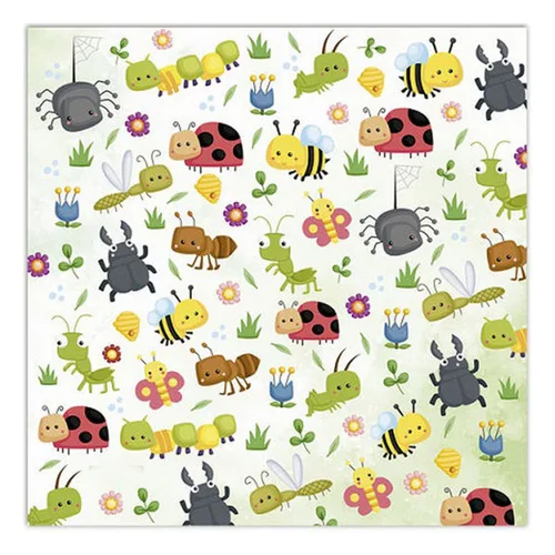 Vista 3 de Mascarilla Higiénica de Tela Reutilizable Infantil Insectos