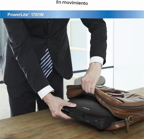 Vista 6 de Epson Proyector portátil PowerLite 1781W WXGA Proyector inalámbrico de 3 chips 3LCD 3200 lúmenes en color y brillo blanco para negocios
