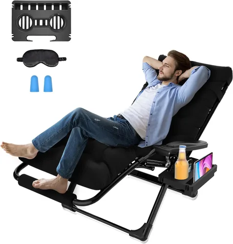 Vista 13 de Suteck Heated Zero Gravity Chair, 29" XL Oversized Reclining Lounge Chairs Dark Fossil Gray