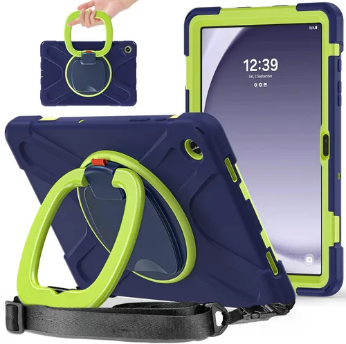 Vista 22 de 360 Rotation Case for Galaxy Tab ActivePro/Tab Active4 Pro/Active 5 Pro 10.1" Sturdy Cover Rotate Ring Stand Shoulder Carrying Strap Hand Strap