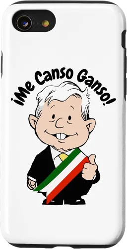 Vista 18 de Carcasa para iPhone 16 AMLO Amlito Me Canso Ganso Divertida y linda caricatura mexicana Muñeco