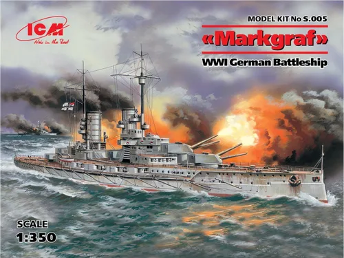 Vista 7 de ICM Modelos Markgraf WWI Kit de construcción de acorazado alemán