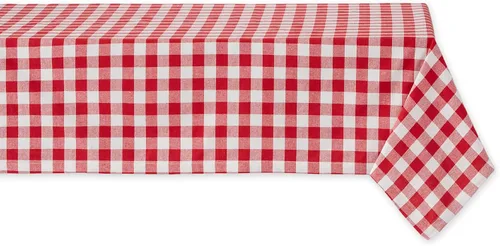 Vista 10 de DII Checkered Tabletop Collection 100% algodón, lavable a máquina, camino de mesa, 14x108, amarillo