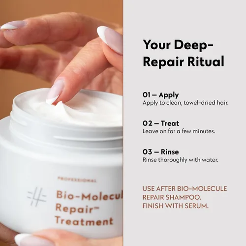 Vista 7 de CUATRO RAZONES Mascarilla reparadora de bio-moléculas para cabello dañado Tratamiento de reparación de biomoléculas