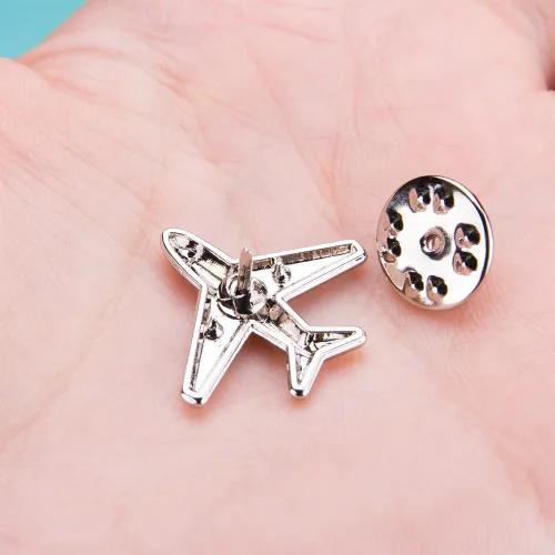 Vista 5 de Broche de avión, broche de avión con sonrisa, pequeño broche de solapa, collar para mochila, camisa, bolsa accesorios