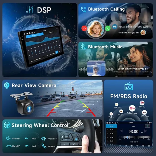 Vista 4 de [4G+64G] Radio de coche para Honda Accord 2003-2007 Android Unidad principal con Carplay Android Auto, Hodozzy 10.1 pulgadas pantalla táctil estéreo