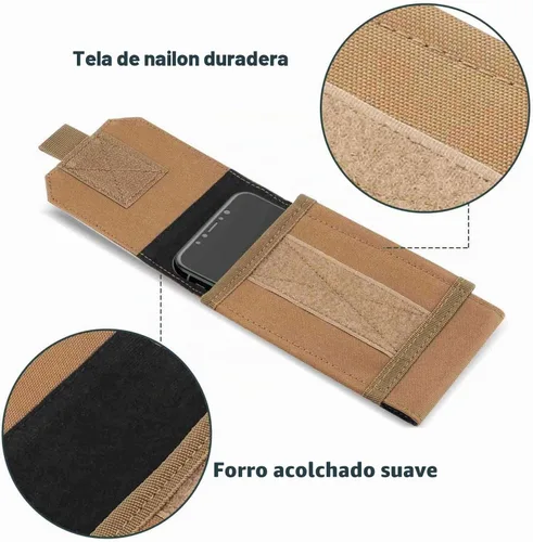 Vista 2 de Funda táctica para cinturón grande, funda de transporte Molle para menos teléfono de 6.5 pulgadas