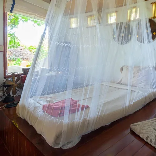Vista 3 de Toldo de cama de princesa, el agujero más pequeño: malla 380, cortina de instalación, rápida y cómoda.