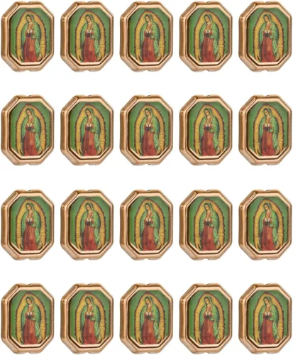 Vista 11 de COTTVOTT 20 cuentas espaciadoras de Nuestra Señora de Guadalupe de San Judas para bricolaje, rosario, collar, pulsera, joyería, abalorios, parte