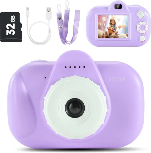 Vista 8 de Cámara digital para niños pequeños de YEEHAO, juguetes para niños de 3 a 9 años, cámara de video para niños pequeños de 1080P, regalos de Navidad