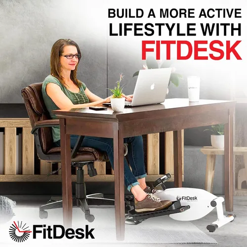 Vista 2 de FitDesk Under Desk Bike Exercise Machine, Compact Magnetic Pedal Exerciser, Mini Elliptical, Quiet Seated Cardio Trainer for Home Office Workouts