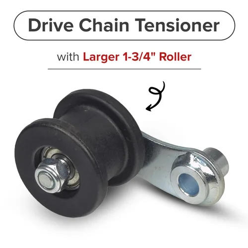 Vista 2 de AlveyTech Tensor de cadena de transmisión con rodillo más grande de 1-3/4 pulgadas para las mini bicicletas Baja, Hensim, Heat y Warrior MB165