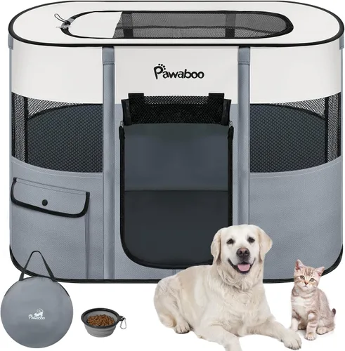 Vista 11 de Pawaboo Jaula para corralito para perros para interiores y exteriores A-Verde Aguacate