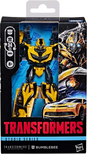 Vista 2 de Transformers Studio Series Bumblebee, Age of Extinction Deluxe Class - Figura de acción de conversión de 5 pulgadas, juguetes robot para mayores