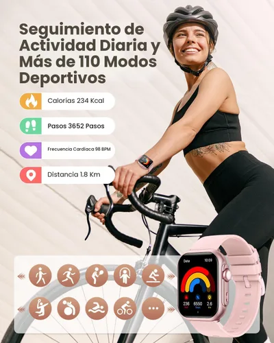 Vista 6 de Relojes inteligentes de 1.83 pulgadas para mujer (Android/iPhone)