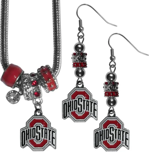 Vista 12 de Siskiyou Sports NCAA womens Euro Bead Earrings and Necklace Set