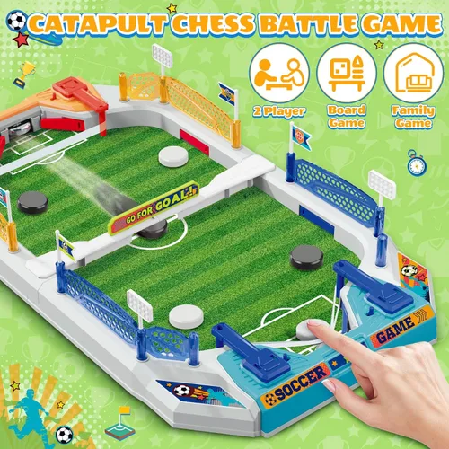Vista 3 de SpringFlower Mini Mesa de Futbolín para Niños, Juego de Mesa de Fútbol, Regalos para Niños de 4 5 6 7 8-12 Años, Juguetes para Edades 4-6 5-7 8-12