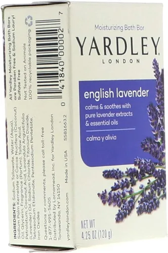 Vista 9 de Yardley London English Lavender 4 Bar 4.25 oz (el embalaje puede variar)