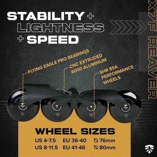 Vista 2 de FlyingEagle X7F Reaver - Patines en línea para adultos, zapatos de patinaje de velocidad en línea para adultos, patines en línea para adultos