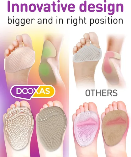 Vista 7 de Cojines de bola de pie para zapatos de tacón alto, almohadillas metatarsianas para mujeres, insertos de gel suave para zapatos que alivian el dolor