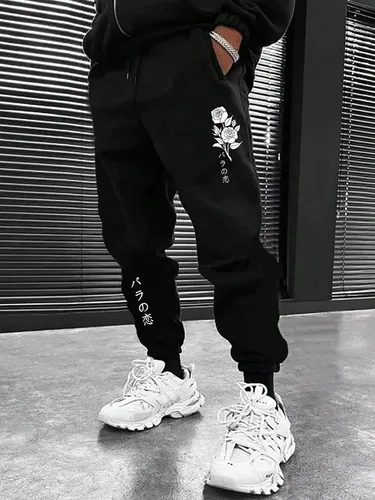 Vista 6 de COZYEASE Pantalones deportivos para hombre, con cordón en la cintura, para gimnasio, entrenamiento, atléticos, con bolsillos