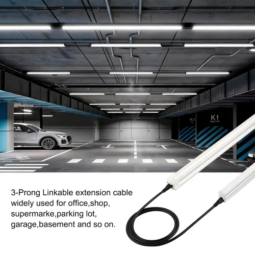 Vista 12 de Cables de extensión T5 T8 negros de 4 pies, cable de alimentación de luz de crecimiento, cables de conexión de lámpara de 48 pulgadas, conectores