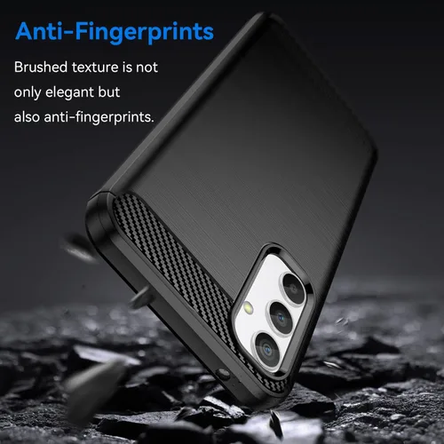 Vista 6 de Funda compatible con Samsung Galaxy A34 5G, TPU flexible, color negro Samsung Galaxy A34 5G Case,with Screen Protector Shock-Absorption Flexible