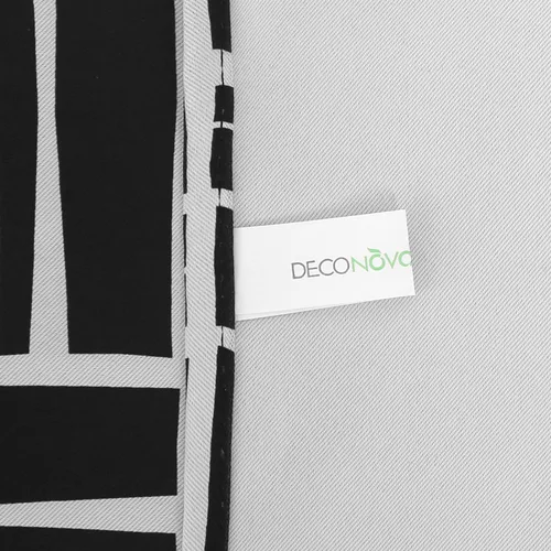 Vista 7 de Deconovo Paneles de cortina opacas con estampado de moda para sala de estar, 52 pulgadas de ancho x 95 pulgadas de largo, color negro