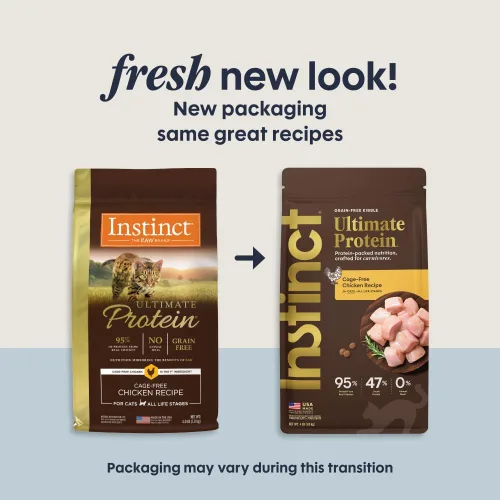 Vista 2 de Instinct Ultimate Protein - Receta de pollo sin granos, comida seca natural para gatos, bolsa de 4 libras
