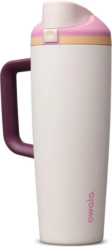 Vista 24 de Owala FreeSip - Botella de agua de acero inoxidable, 30 onzas, pastel de comida de ángel Angel Food Cake