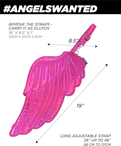 Vista 3 de Fydelity Quiver Wings - Mochilabandolera cruzada para mujer, bolsa de festival para mujer, bolsa de rave, bolsa cruzada retro, linda riñonera