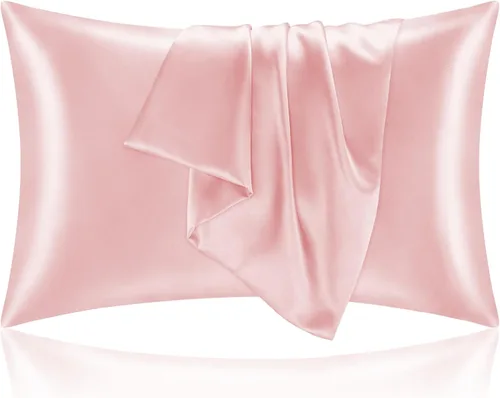 Vista 91 de BEDELITE Funda de almohada de satén para cabello y piel, súper suave y refrescante similar a las fundas de almohada de seda, paquete de 2 con cierre