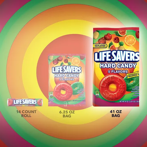 Vista 3 de Life Savers Five Flavors - Bolsa de dulces duros, 41 onzas (paquete de 2)