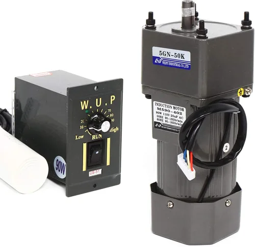 Vista 17 de Motor de engranajes eléctrico 110V 250W 10K Monofásico de alto par motor reductor de engranajes de CA 0-135 RPM Controlador de velocidad variable