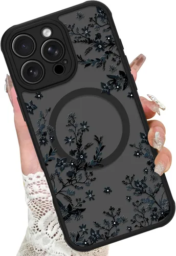 Vista 64 de KANGHAR - Funda para iPhone 11 [Compatible con Magsafe] Patrón estampado de leopardo Lindo guepardo Funda protectora magnética para niñas, mujeres