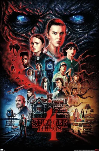 Vista 13 de Trends International Netflix Stranger Things: Season 4 - Póster de pared de una hoja, 14.725 x 22.375 pulgadas, versión enmarcada de madera